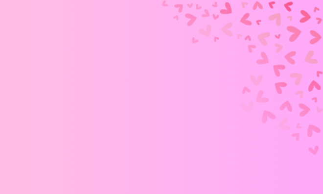 Pink tile with hearts