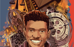 book cover with a boy smiling