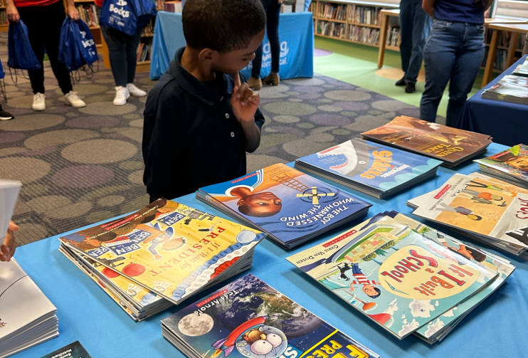 Macy's RIF Detroit free book event selection table