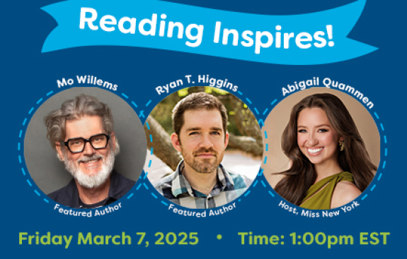 headshots of Mo Willems, Ryan Higgins, Abby Quammen